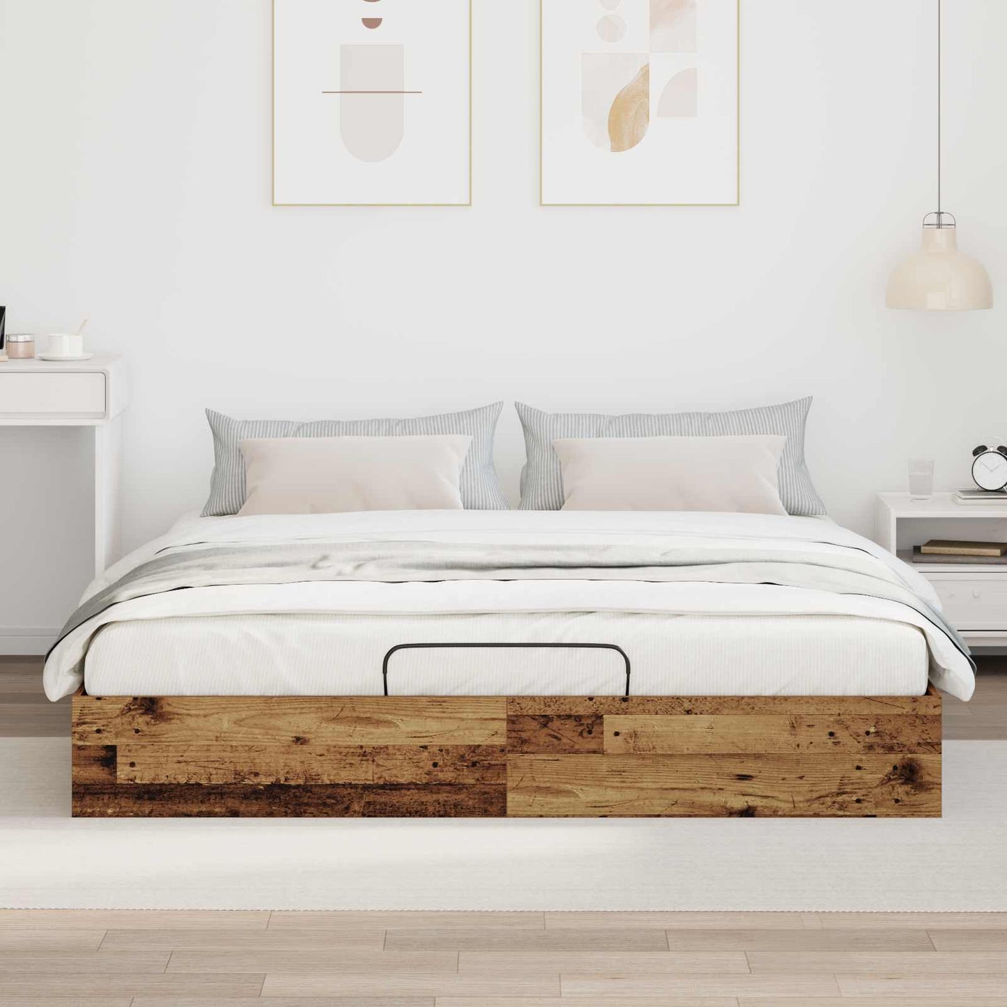 Ottoman Bedframe Oudhout 193 x 120 x 25 cm Spaanplaat