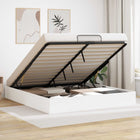 Ottoman bedframe 203x160x25 cm spaanplaat wit