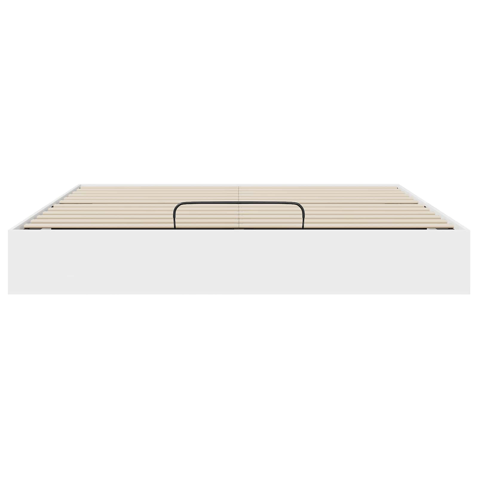 Ottoman Bedframe met opslag Wit 193 x 120 x 25 cm Spaanplaat