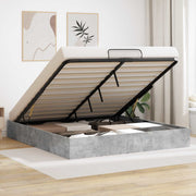 Ottoman bedframe beton grijs 160x200 cm spaanplaat