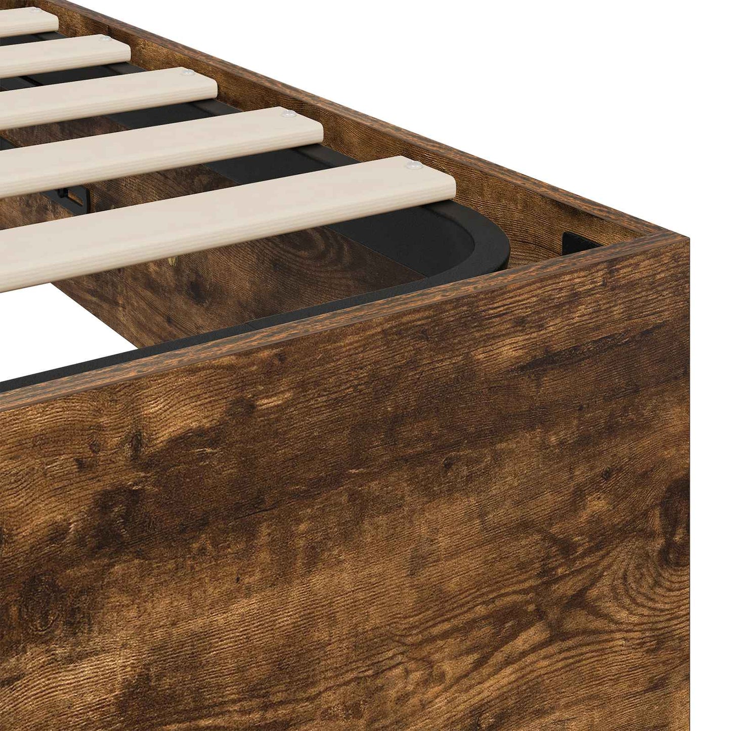 Ottoman Bedframe Gerookt eiken 193 x 120 x 25 cm Spaanplaat