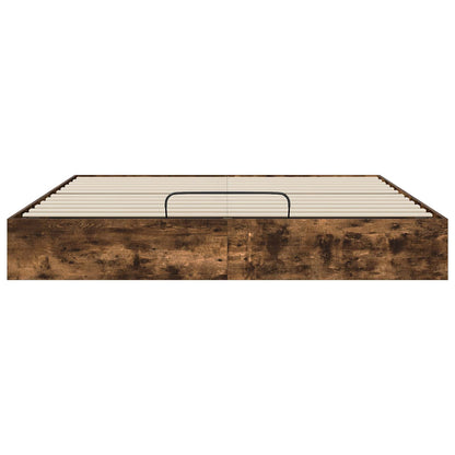 Ottoman Bedframe Gerookt eiken 193 x 120 x 25 cm Spaanplaat