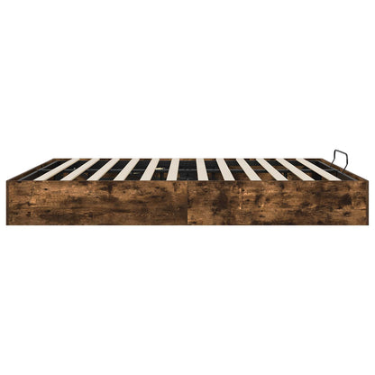 Ottoman Bedframe Gerookt eiken 193 x 120 x 25 cm Spaanplaat
