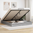 Ottoman Bed Frame Grey Sonoma 193 x 120 x 25 cm Chipboard