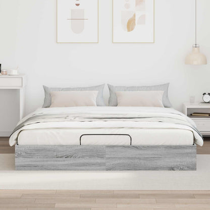 Ottoman Bedframe Grijs Sonoma 193 x 120 x 25 cm Spaanplaat