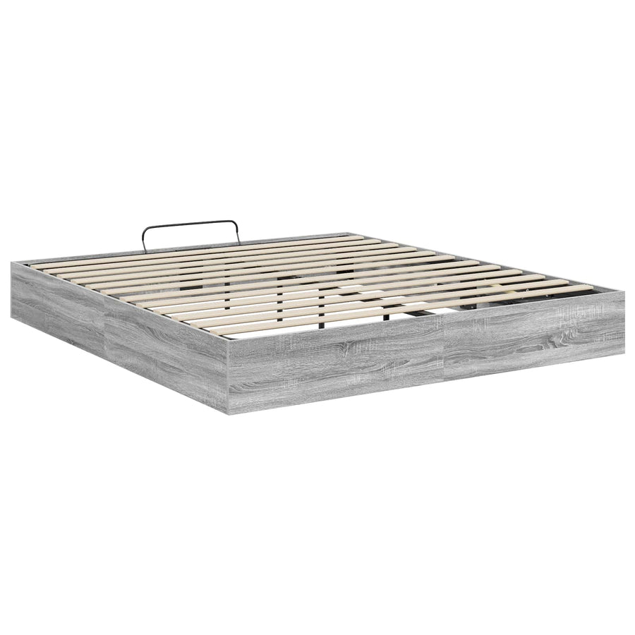 Ottoman Bedframe Grijs Sonoma 193 x 120 x 25 cm Spaanplaat