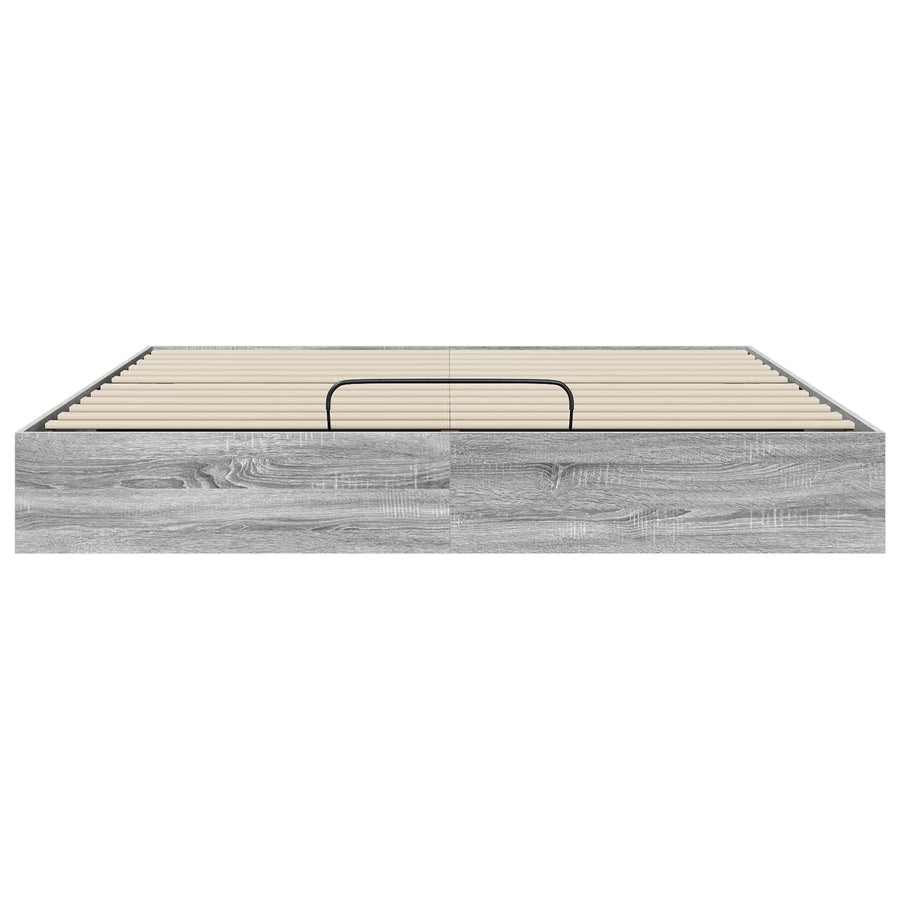 Ottoman Bedframe Grijs Sonoma 193 x 120 x 25 cm Spaanplaat