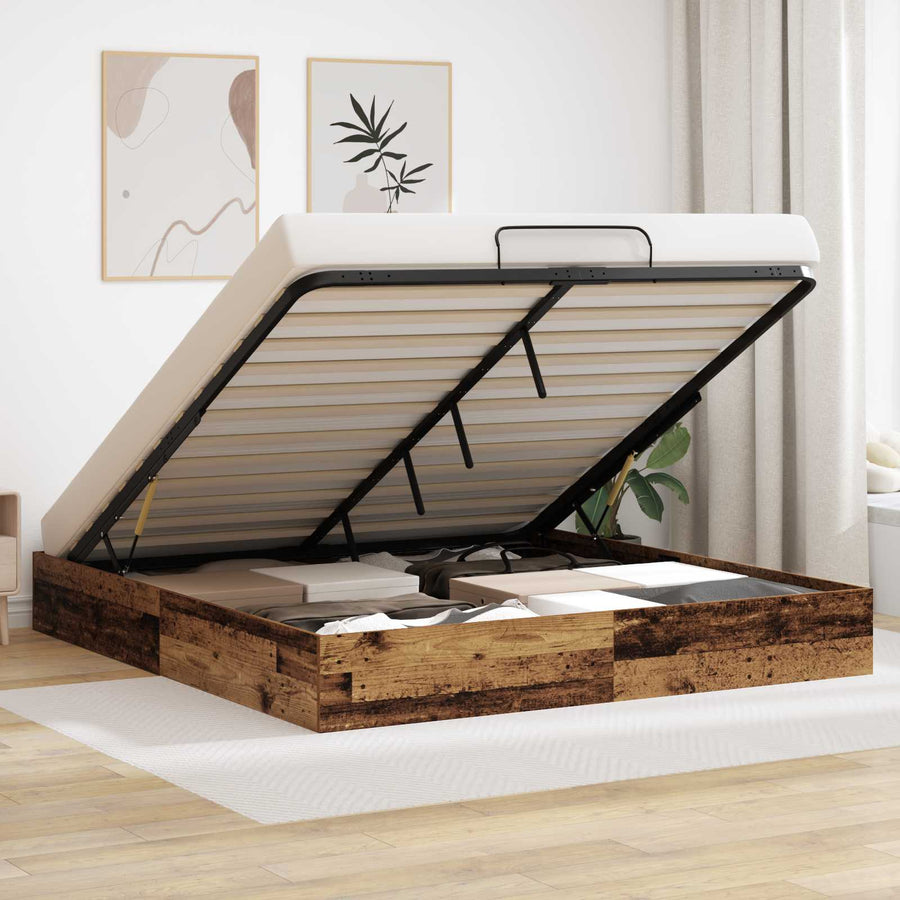 Ottoman Bedframe Oudhout 193 x 120 x 25 cm Bewerkt hout