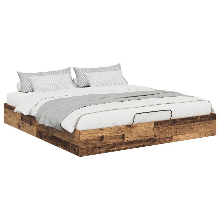 Ottoman Bedframe Oudhout 193 x 120 x 25 cm Bewerkt hout