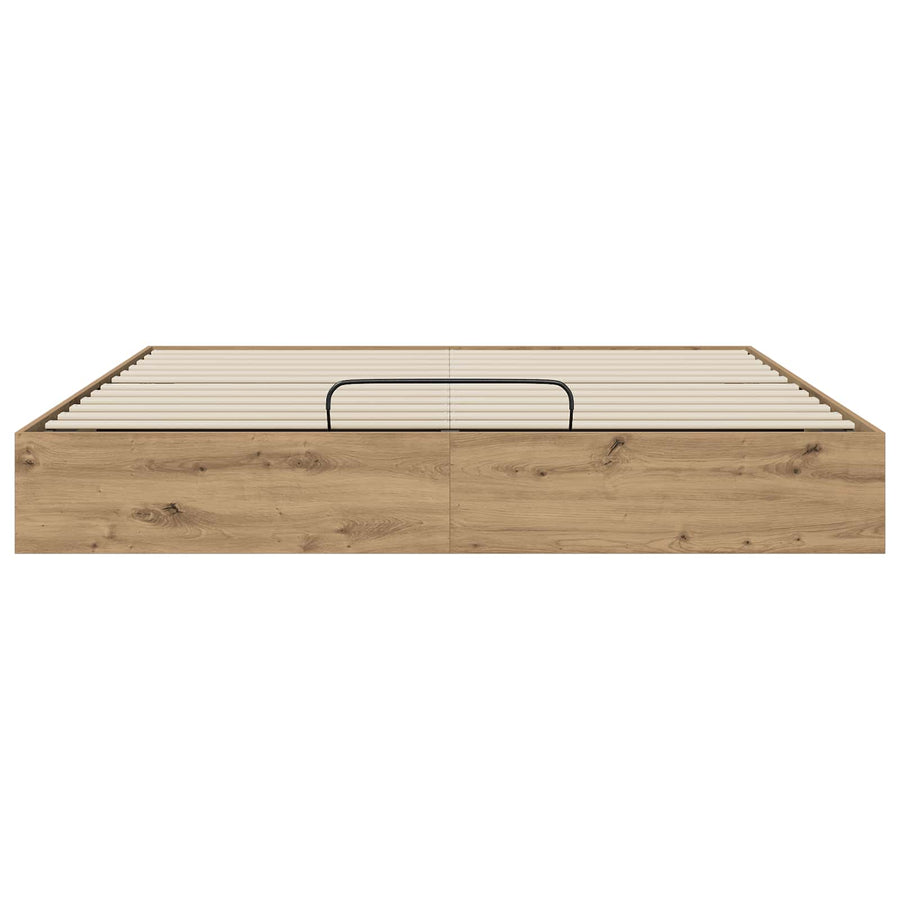 Ottoman Bedframe Ambachtelijk eiken 193 x 120 x 25 cm