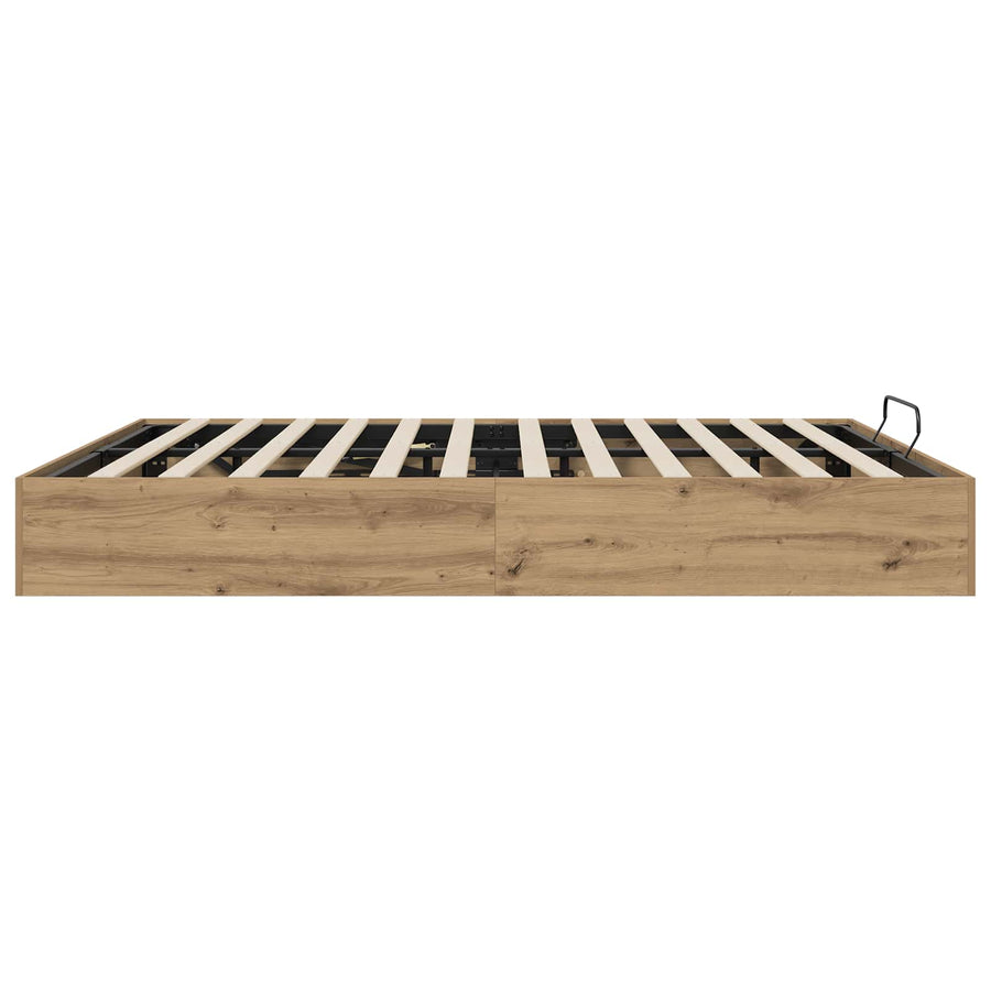 Ottoman Bedframe Ambachtelijk eiken 193 x 120 x 25 cm