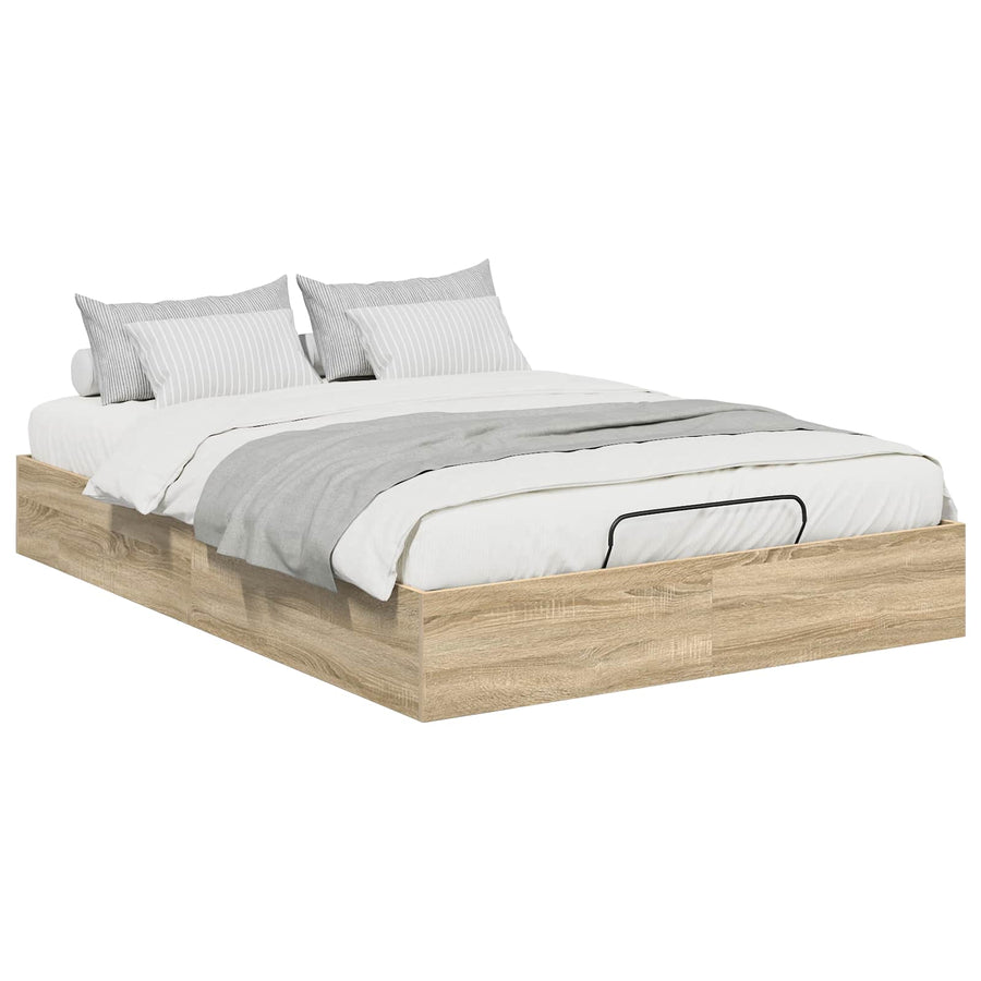 Ottoman Bedframe Sonoma Eiken 193 x 120 x 25 cm Spaanplaat