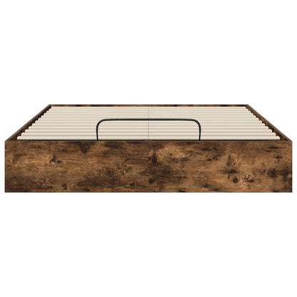 Ottoman Bedframe Gerookt eiken 193 x 120 x 25 cm Spaanplaat