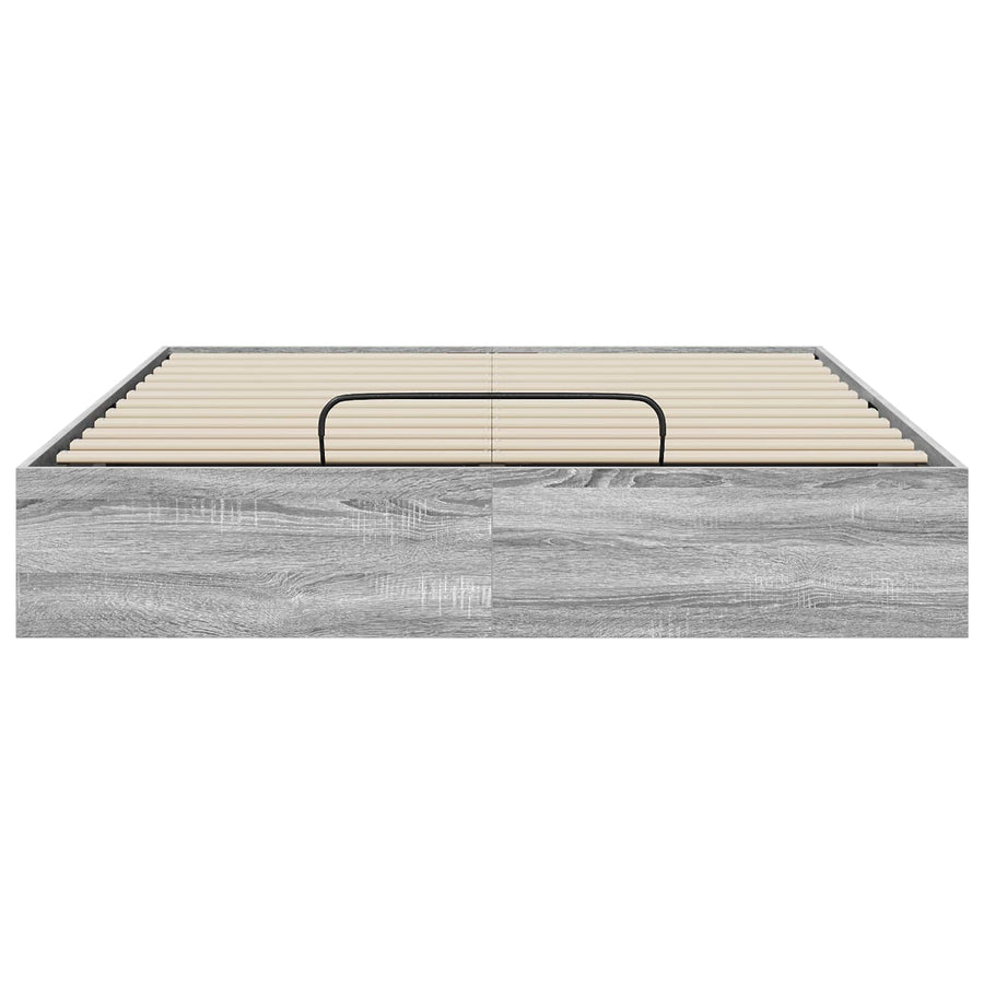 Ottoman Bedframe Grijs Sonoma 193 x 120 x 25 cm Spaanplaat
