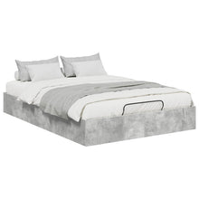 Ottoman Bedframe met opslag Beton 193 x 120 x 25 cm Spaanplaat
