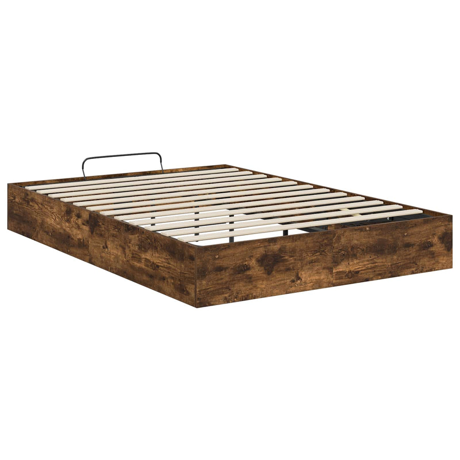 Ottoman Bedframe Gerookt eiken 193 x 120 x 25 cm Spaanplaat