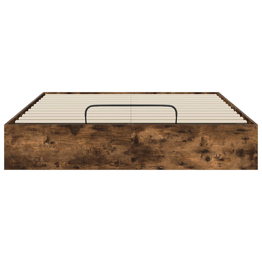 Ottoman Bedframe Gerookt eiken 193 x 120 x 25 cm Spaanplaat