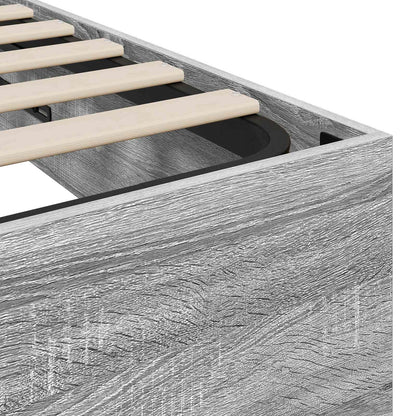 Ottoman Bedframe Grijs Sonoma 193 x 120 x 25 cm Spaanplaat