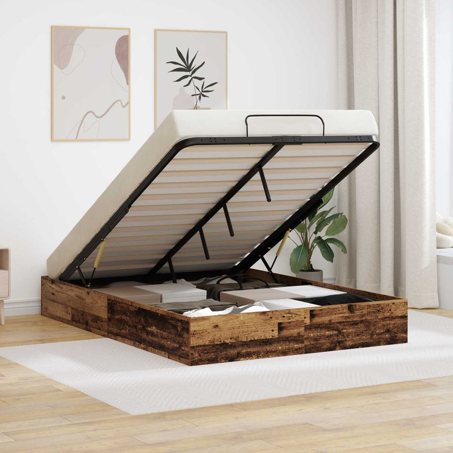 Ottoman Bedframe Oudhout 193 x 120 x 25 cm Spaanplaat
