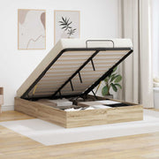 Ottoman bedframe 203x120x25 cm spaanplaat Sonoma eiken