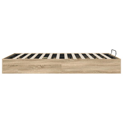 Ottoman Bedframe Sonoma Eiken 193 x 120 x 25 cm Spaanplaat