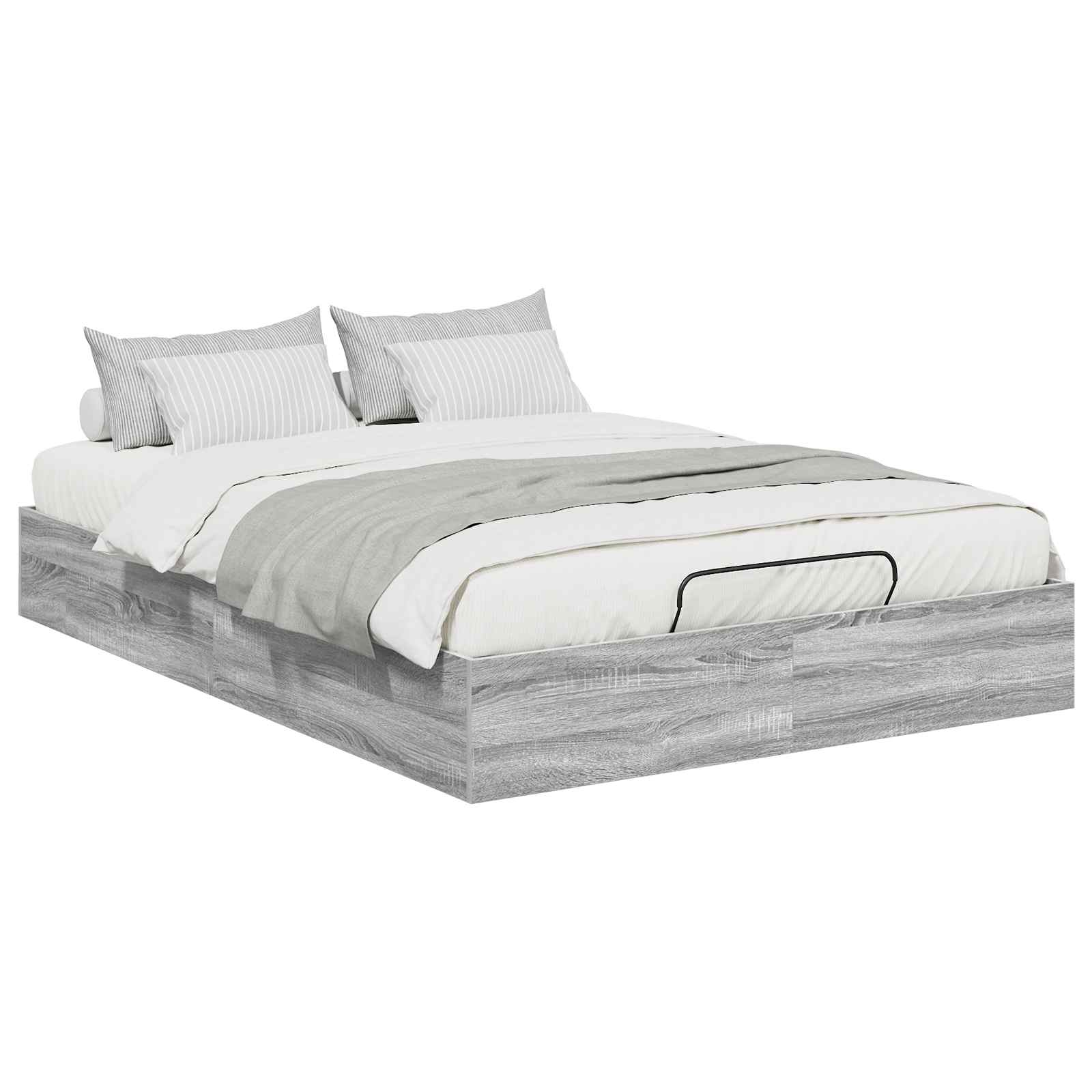 Ottoman Bedframe Grijs Sonoma 193 x 120 x 25 cm Spaanplaat