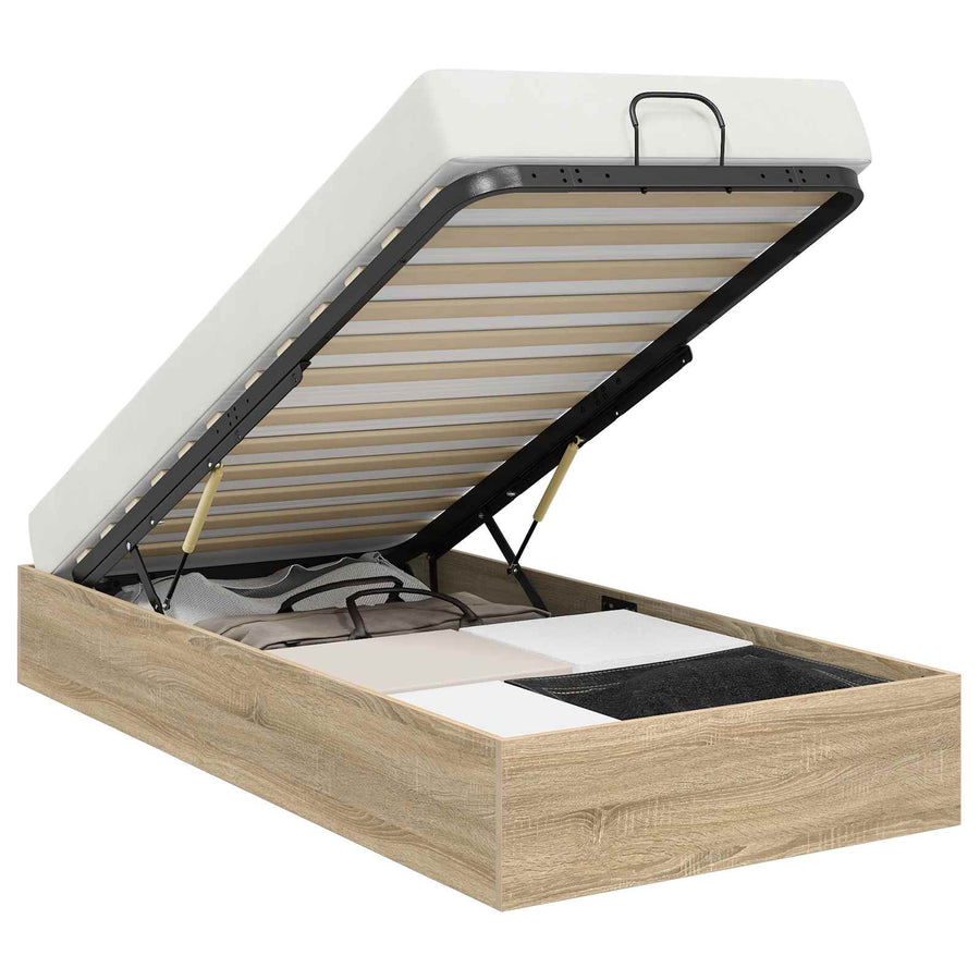 Ottoman Bedframe Sonoma Eiken 193 x 120 x 25 cm Spaanplaat