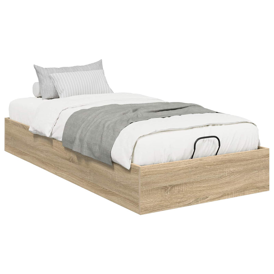 Ottoman Bedframe Sonoma Eiken 193 x 120 x 25 cm Spaanplaat