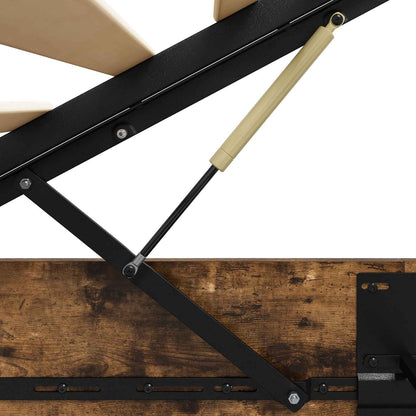 Ottoman Bedframe Gerookt eiken 193 x 120 x 25 cm Spaanplaat