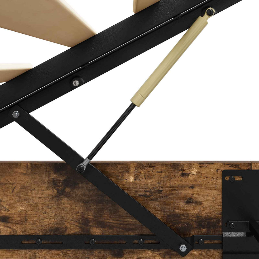 Ottoman Bedframe Gerookt eiken 193 x 120 x 25 cm Spaanplaat