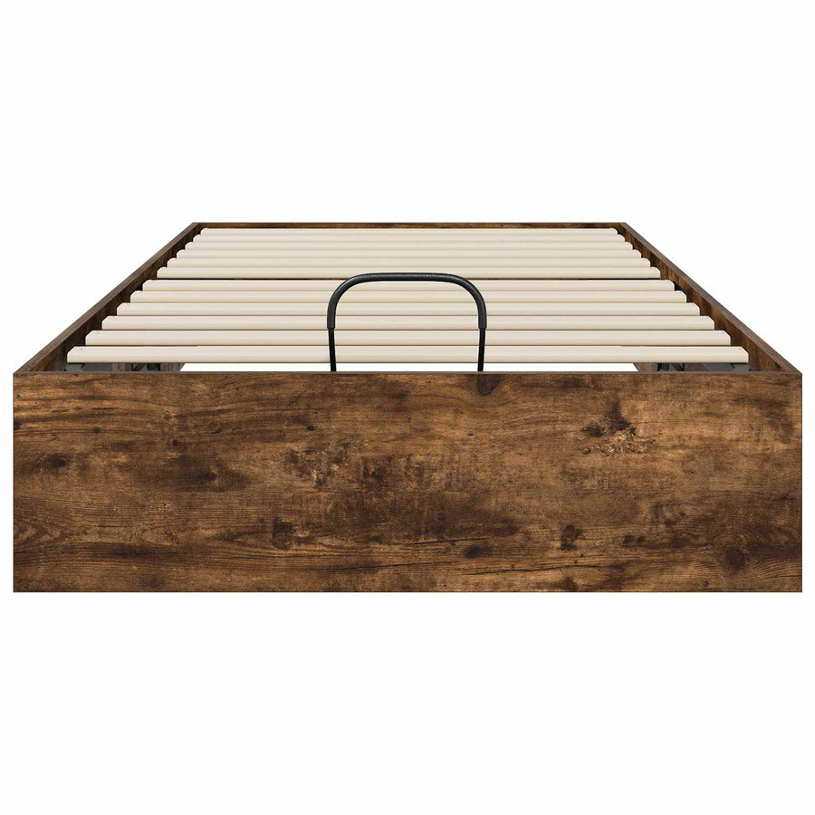 Ottoman Bedframe Gerookt eiken 193 x 120 x 25 cm Spaanplaat