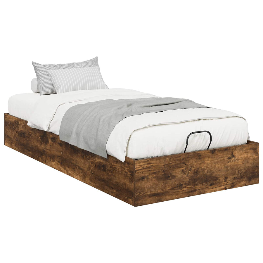 Ottoman Bedframe Gerookt eiken 193 x 120 x 25 cm Spaanplaat