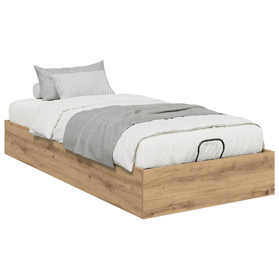 Ottoman Bedframe Ambachtelijk eiken 193 x 120 x 25 cm