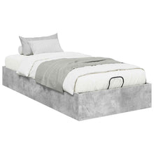 Ottoman Bedframe met opslag Beton 193 x 120 x 25 cm Spaanplaat