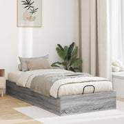 Ottoman bedframe grijs spaanplaat 203x90x25 cm