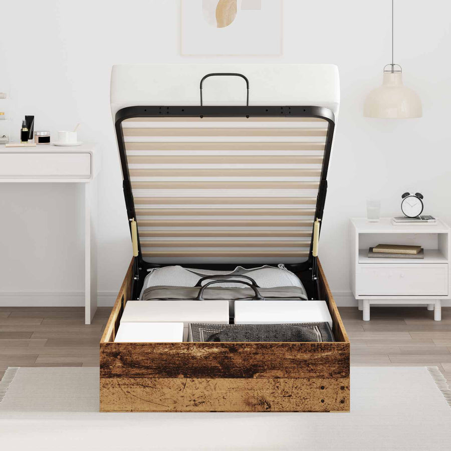 Ottoman Bedframe Oudhout 193 x 120 x 25 cm Spaanplaat