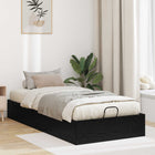 Ottoman Bed Frame Black Oak 80.5 x 200 cm Engineered Wood