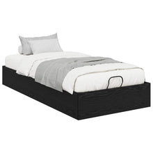 Ottoman Bedframe Zwart Eiken 193 x 120 x 25 cm Spaanplaat