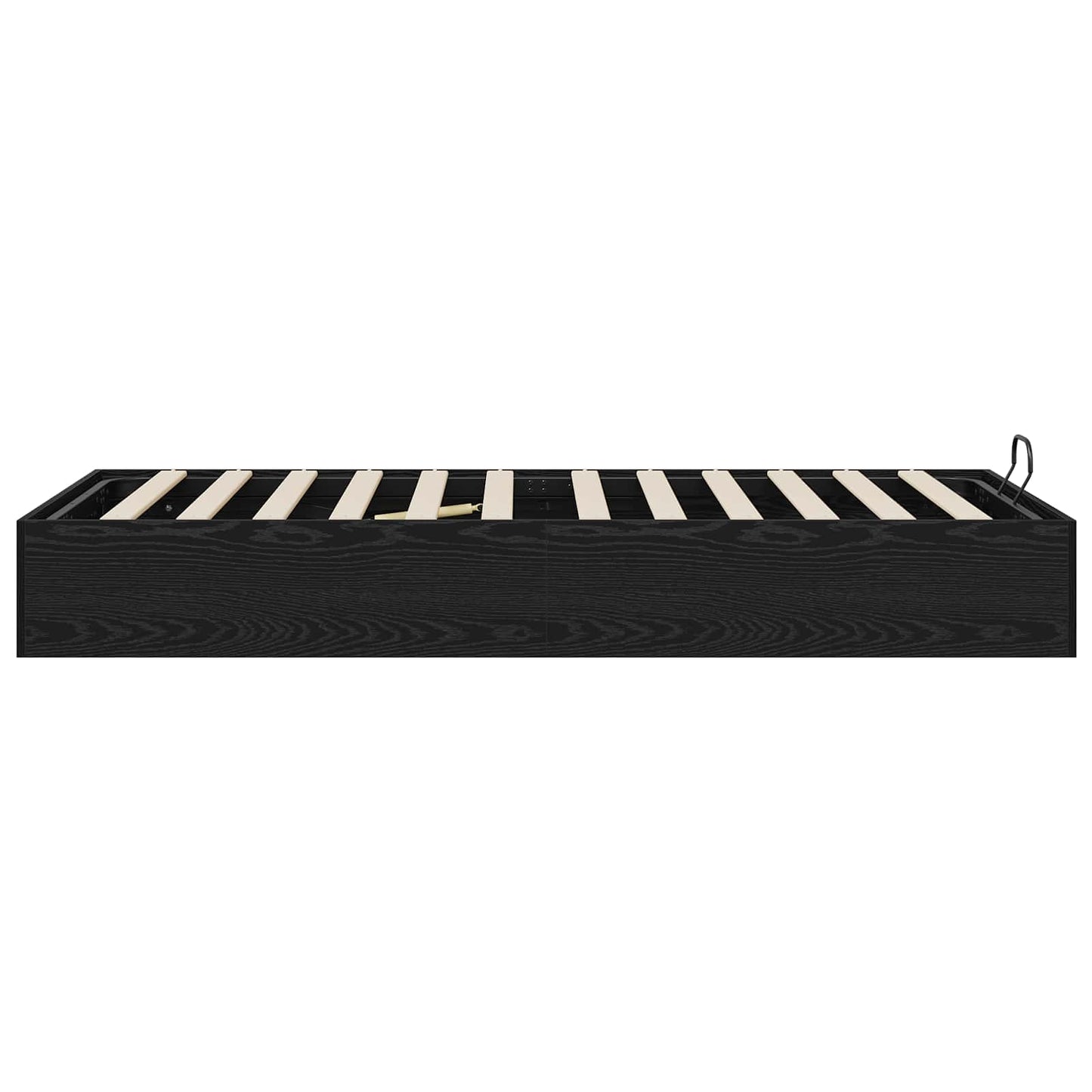 Ottoman Bedframe Zwart Eiken 193 x 120 x 25 cm Spaanplaat