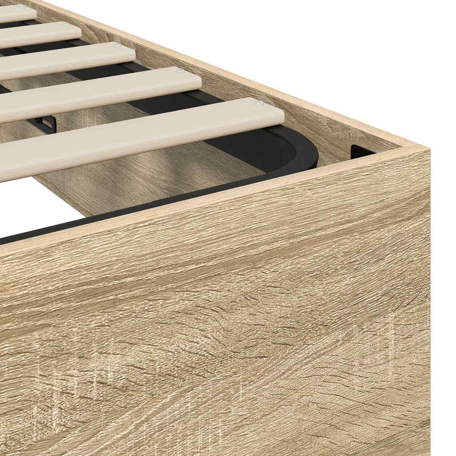 Ottoman Bedframe met opslag Sonoma Eiken 203 x 80,5 x 25 cm