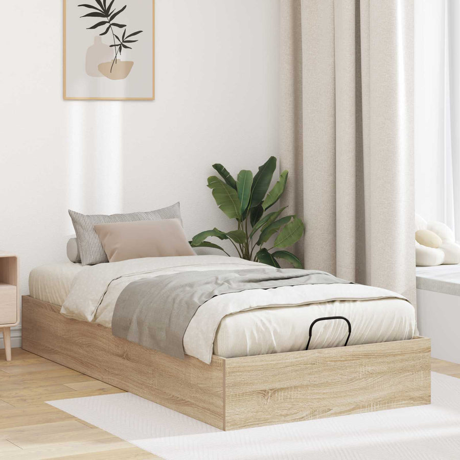 Ottoman Bedframe met opslag Sonoma Eiken 203 x 80,5 x 25 cm