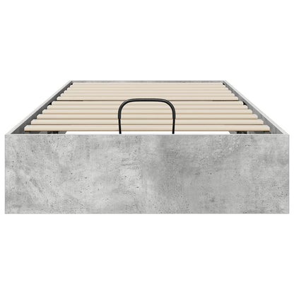 Ottoman Bedframe met opslag Beton 193 x 120 x 25 cm Spaanplaat
