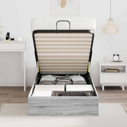 Ottoman Bedframe Grijs Sonoma 193 x 120 x 25 cm Spaanplaat