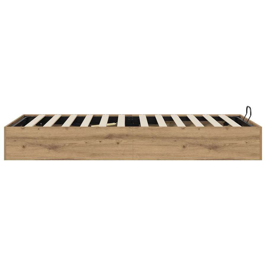 Ottoman Bedframe Ambachtelijk eiken 193 x 120 x 25 cm