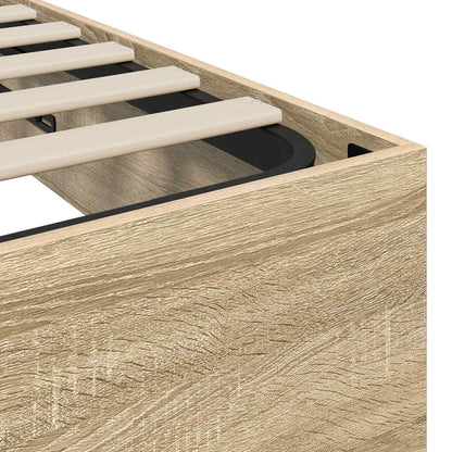 Ottoman Bedframe Sonoma Eiken 193 x 120 x 25 cm Spaanplaat