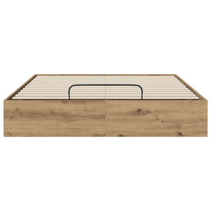 Ottoman Bedframe Ambachtelijk eiken 193 x 120 x 25 cm