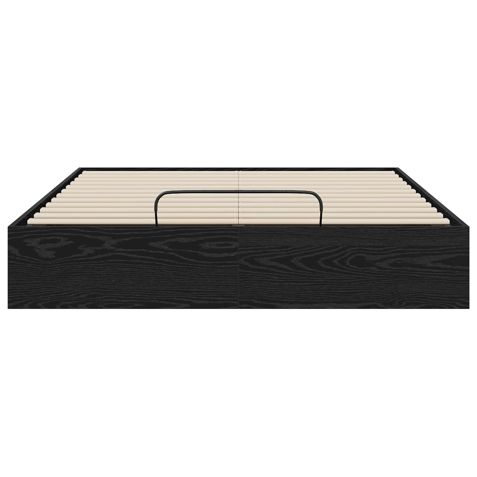 Ottoman Bedframe Zwart Eiken 193 x 120 x 25 cm Spaanplaat