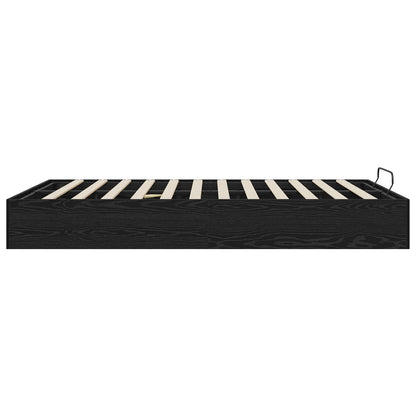 Ottoman Bedframe Zwart Eiken 193 x 120 x 25 cm Spaanplaat
