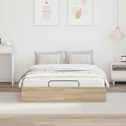 Ottoman Bedframe Sonoma Eiken 193 x 120 x 25 cm Spaanplaat