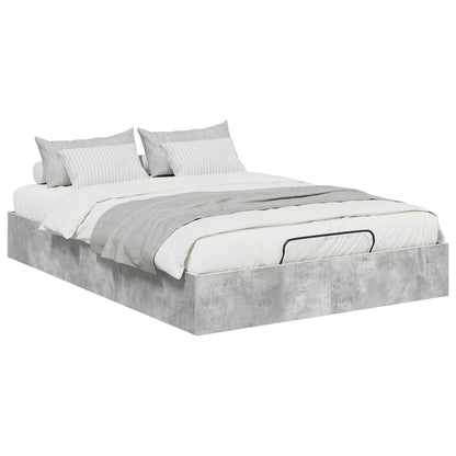 Ottoman Bedframe met opslag Beton 193 x 120 x 25 cm Spaanplaat